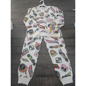 Hot wheels Kids Jogger Sweatshirt Set Ribbed Accents Size 5/6 Soft NWT Boy Girl